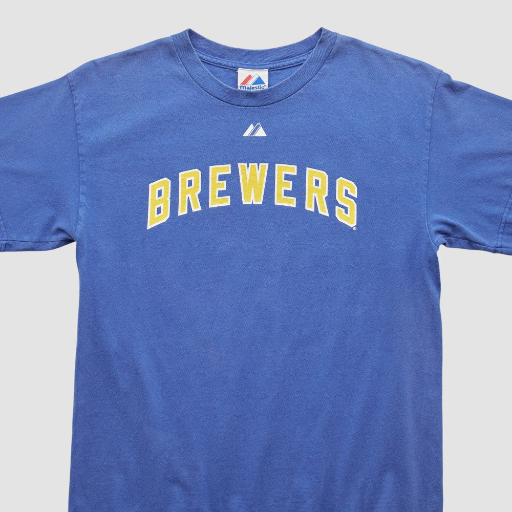 Milwaukee Brewers Majestic 2000s T-Shirt - Blue - XS by Fanatics Real Vintage T-shirts