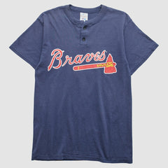 Atlanta Braves Majestic 90s T-Shirt - Navy - S by Fanatics Real Vintage T-shirts