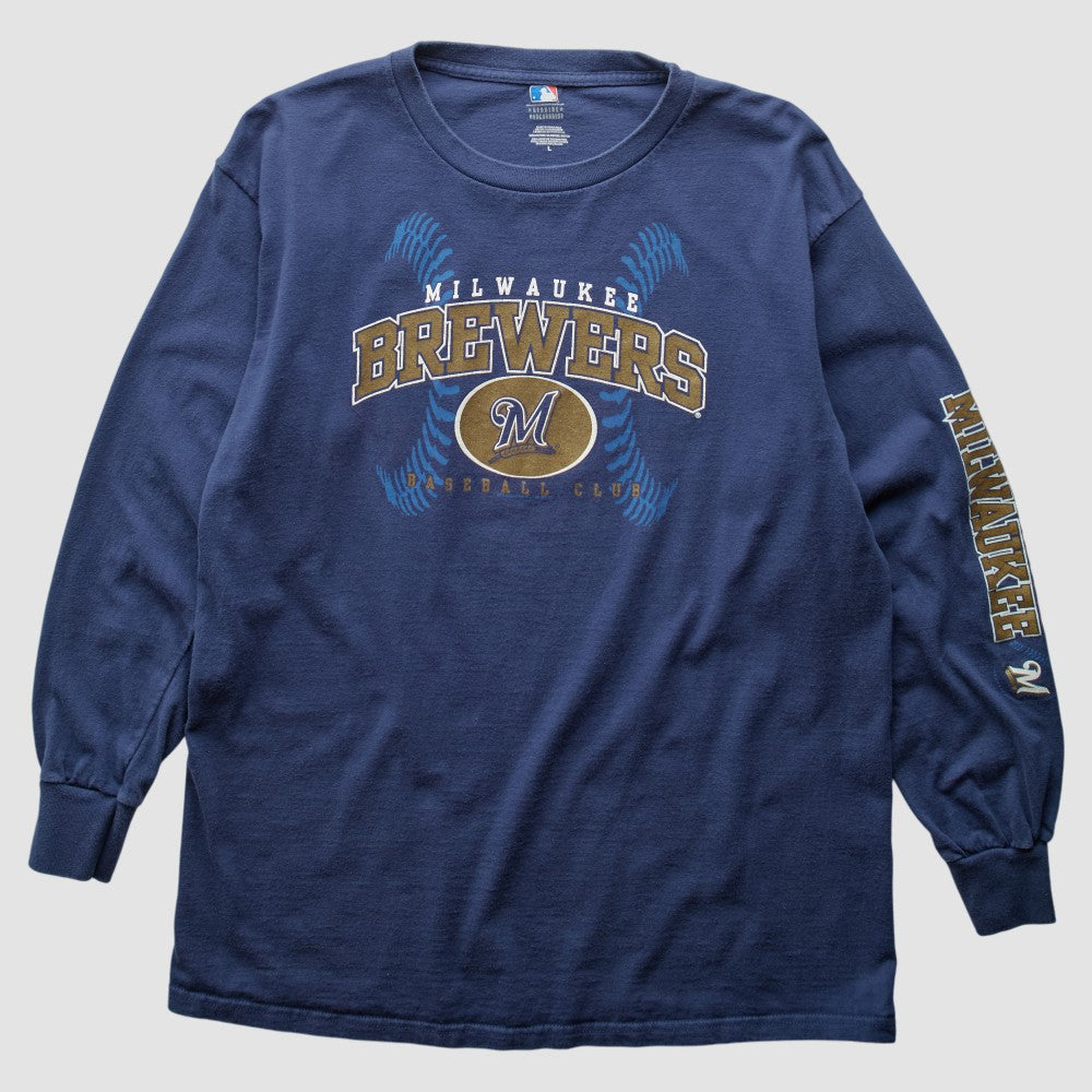 Milwaukee Brewers 2000s T-Shirt - Blue - L by Fanatics Real Vintage T-shirts