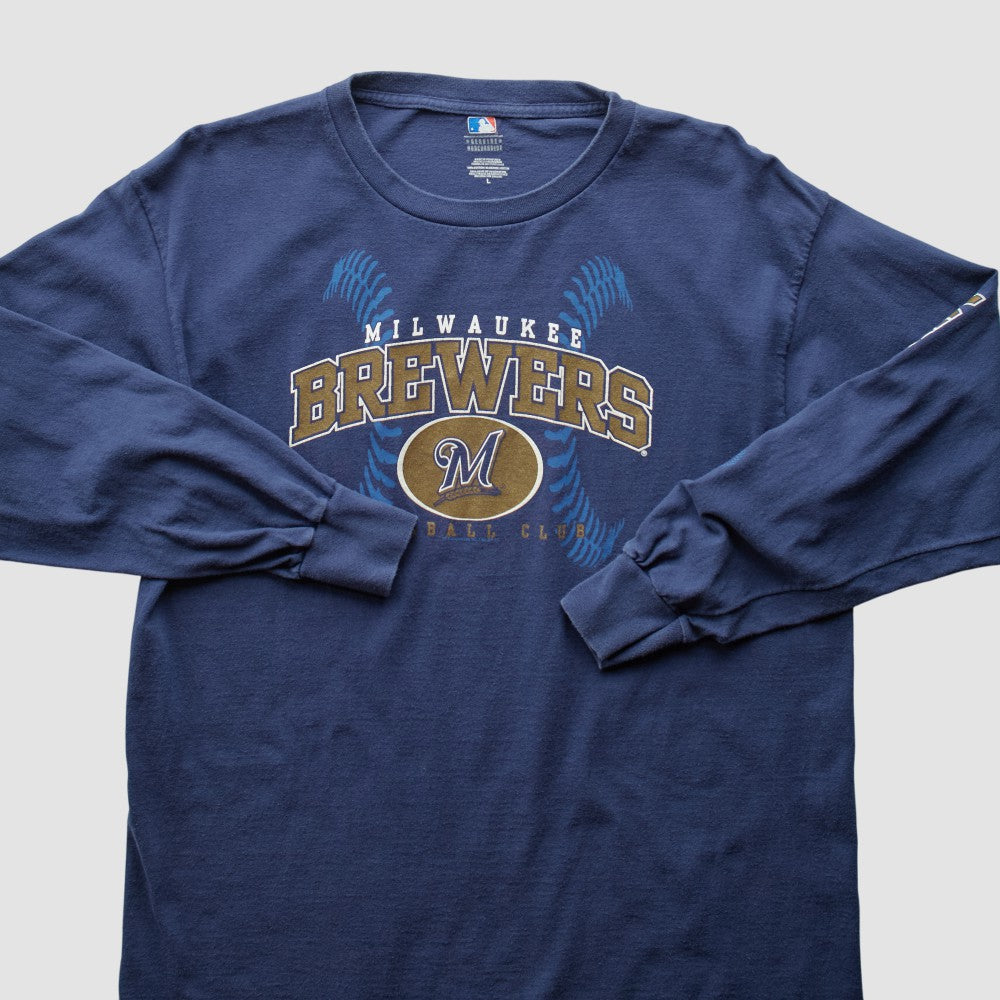 Milwaukee Brewers 2000s T-Shirt - Blue - L by Fanatics Real Vintage T-shirts