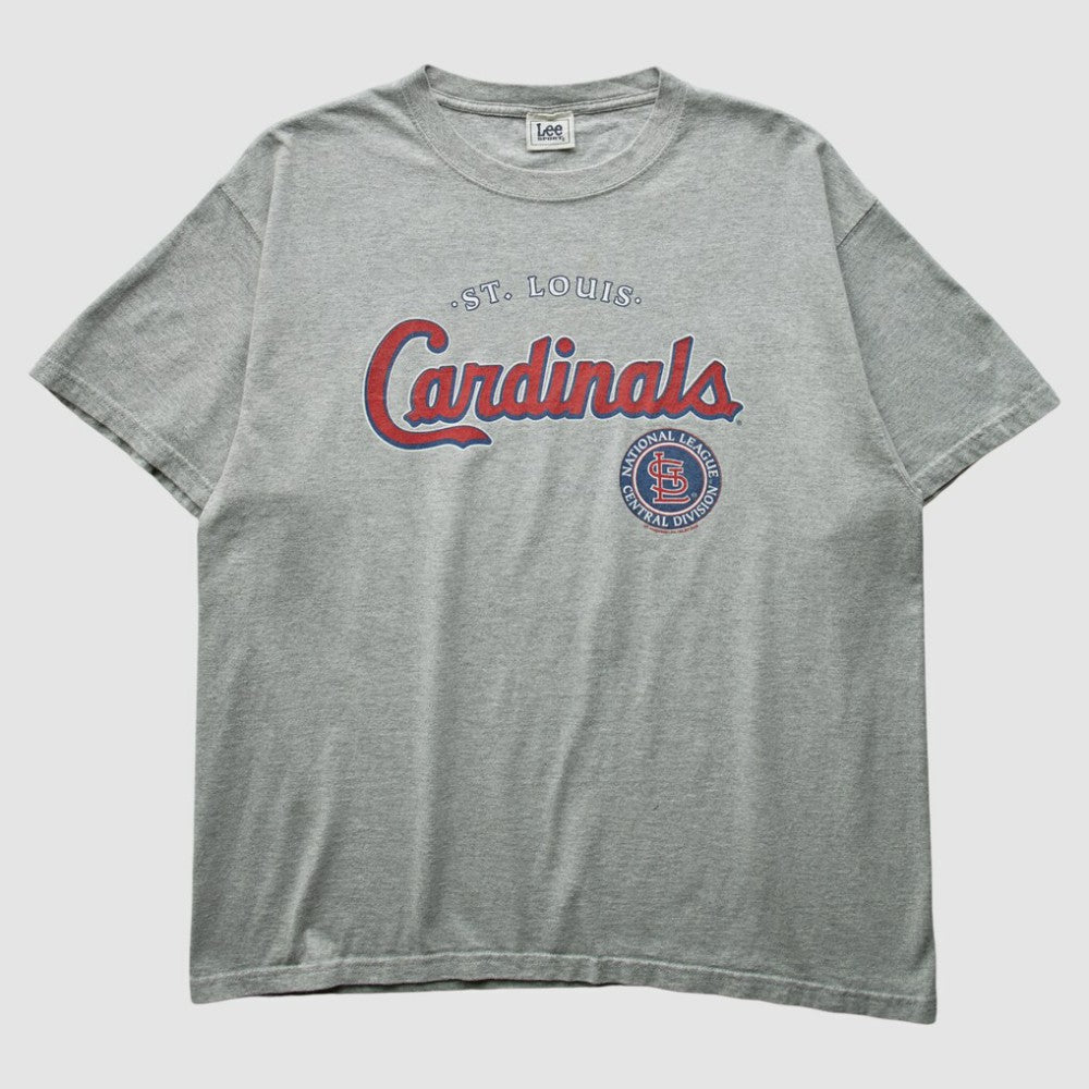 St. Louis Cardinals Lee Apparel 2000s T-Shirt - Heather Gray - XL by Fanatics Real Vintage T-shirts