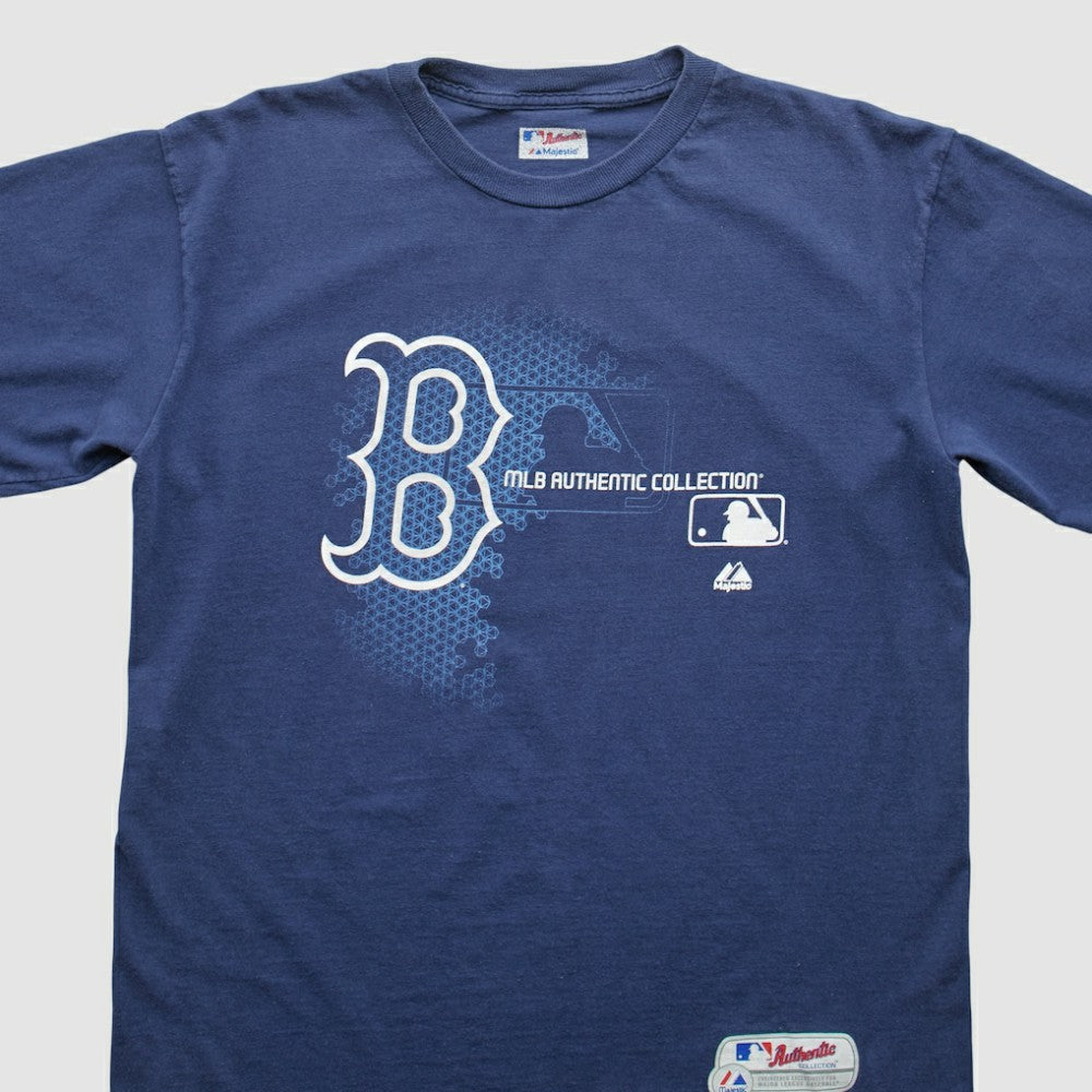 Boston Red Sox Majestic 2000s T-Shirt - Navy - L by Fanatics Real Vintage T-shirts