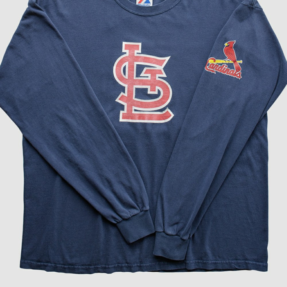 St. Louis Cardinals Majestic 2000s T-Shirt - Navy - XL by Fanatics Real Vintage T-shirts