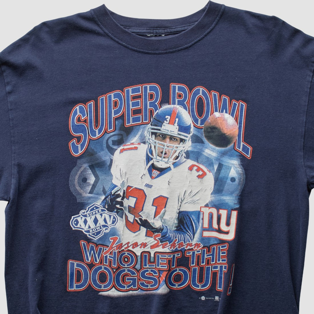 New York Giants 2001 T-Shirt Navy Vintage