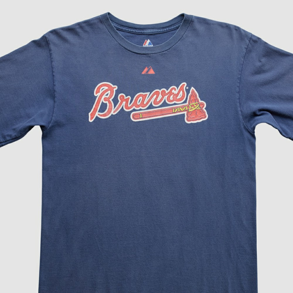 Atlanta Braves Majestic 2000s T-Shirt - Blue - S by Fanatics Real Vintage T-shirts