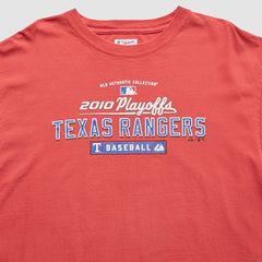 Texas Rangers Majestic 2010 T-Shirt - Red - M by Fanatics Real Vintage T-shirts