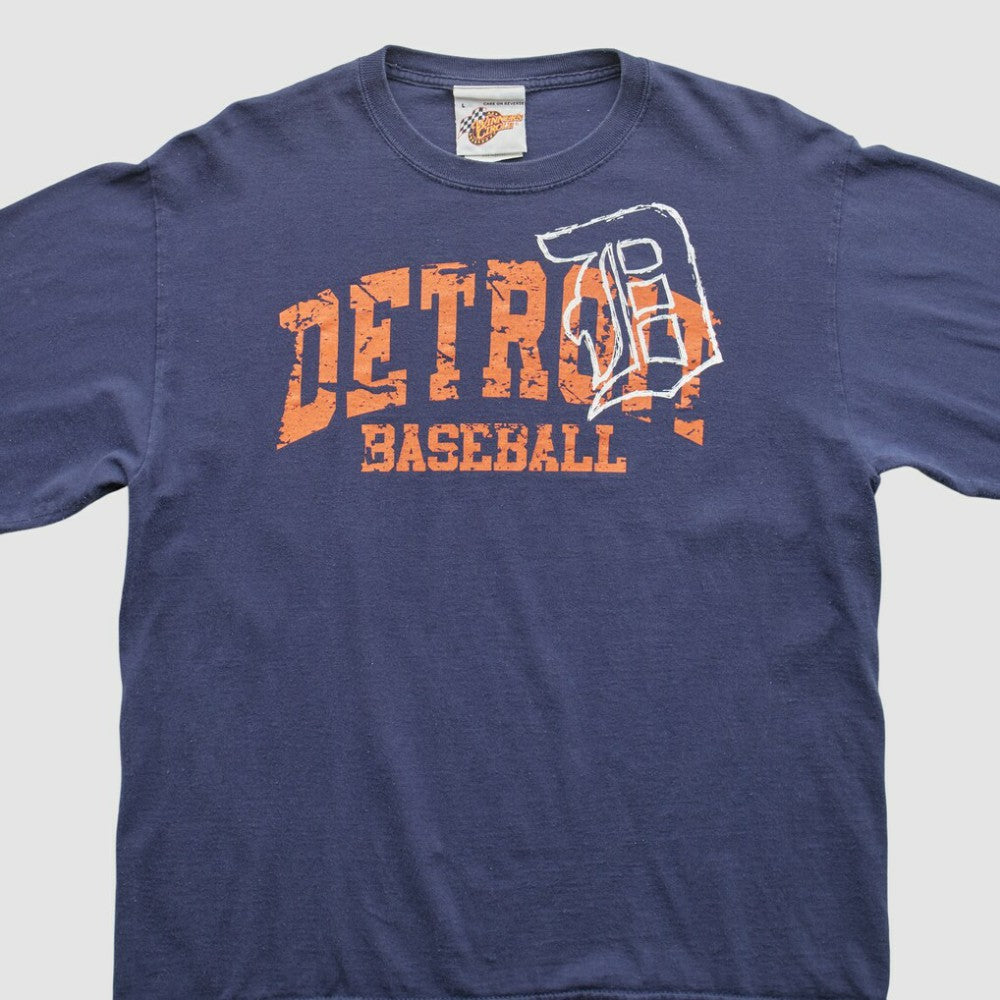 Detroit Tigers 2000s T-Shirt - Navy - L by Fanatics Real Vintage T-shirts