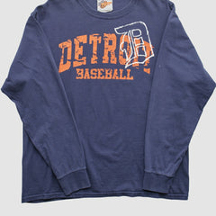 Detroit Tigers 2000s T-Shirt - Navy - L by Fanatics Real Vintage T-shirts