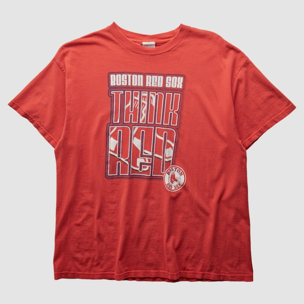Boston Red Sox 2000s T-Shirt - Red - L by Fanatics Real Vintage T-shirts