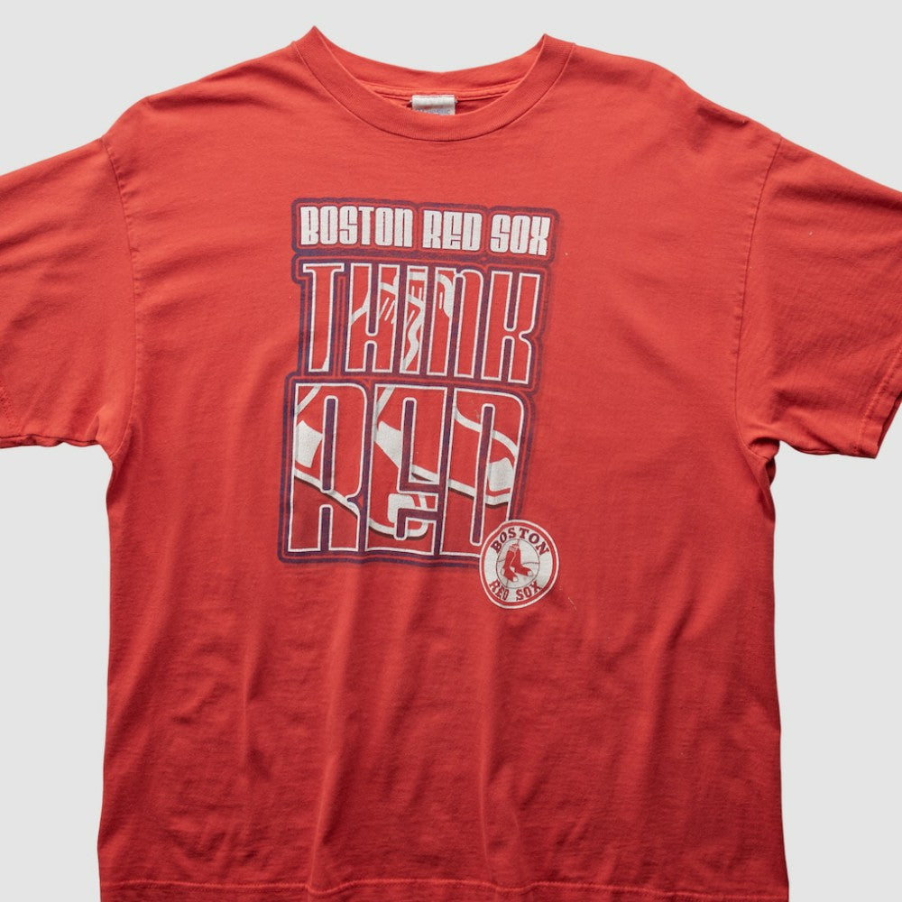 Boston Red Sox 2000s T-Shirt - Red - L by Fanatics Real Vintage T-shirts
