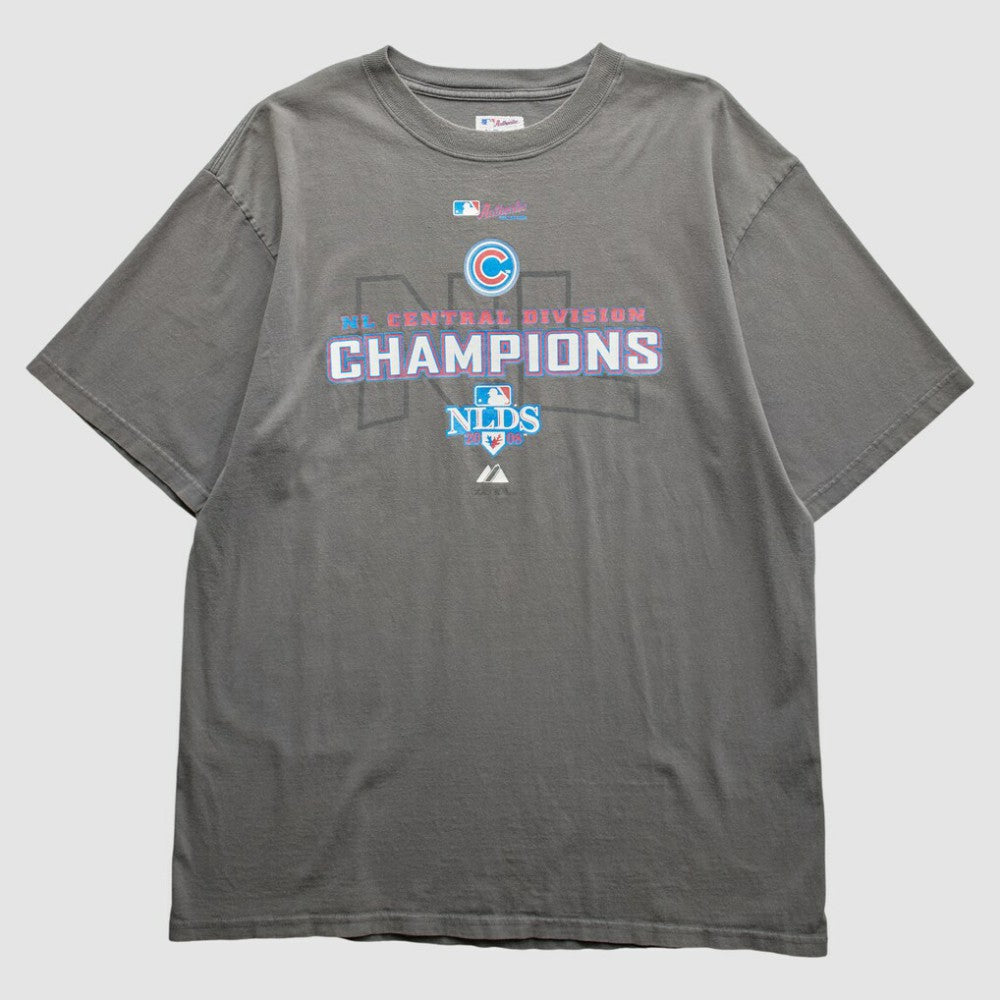 Chicago Cubs Majestic 2008 T-Shirt - Gray - L by Fanatics Real Vintage T-shirts