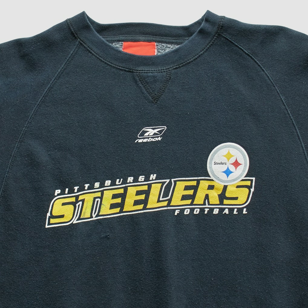 Pittsburgh Steelers Reebok 2000s Pullover Sweatshirt Black Vintage