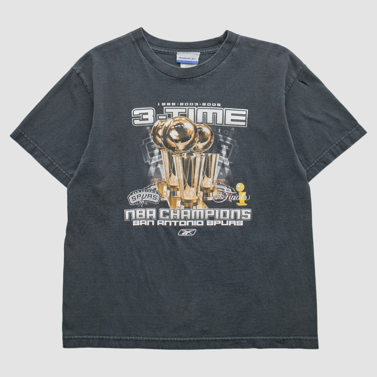 San Antonio Spurs Reebok 2005 T-Shirt Gray Vintage