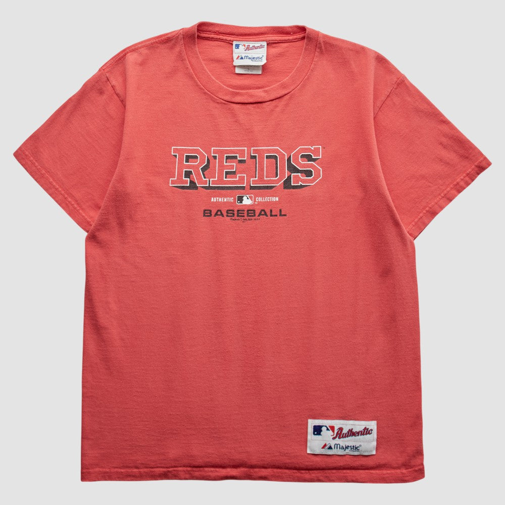 Cincinnati Reds Majestic 2002 T-Shirt - Red - XS by Fanatics Real Vintage T-shirts