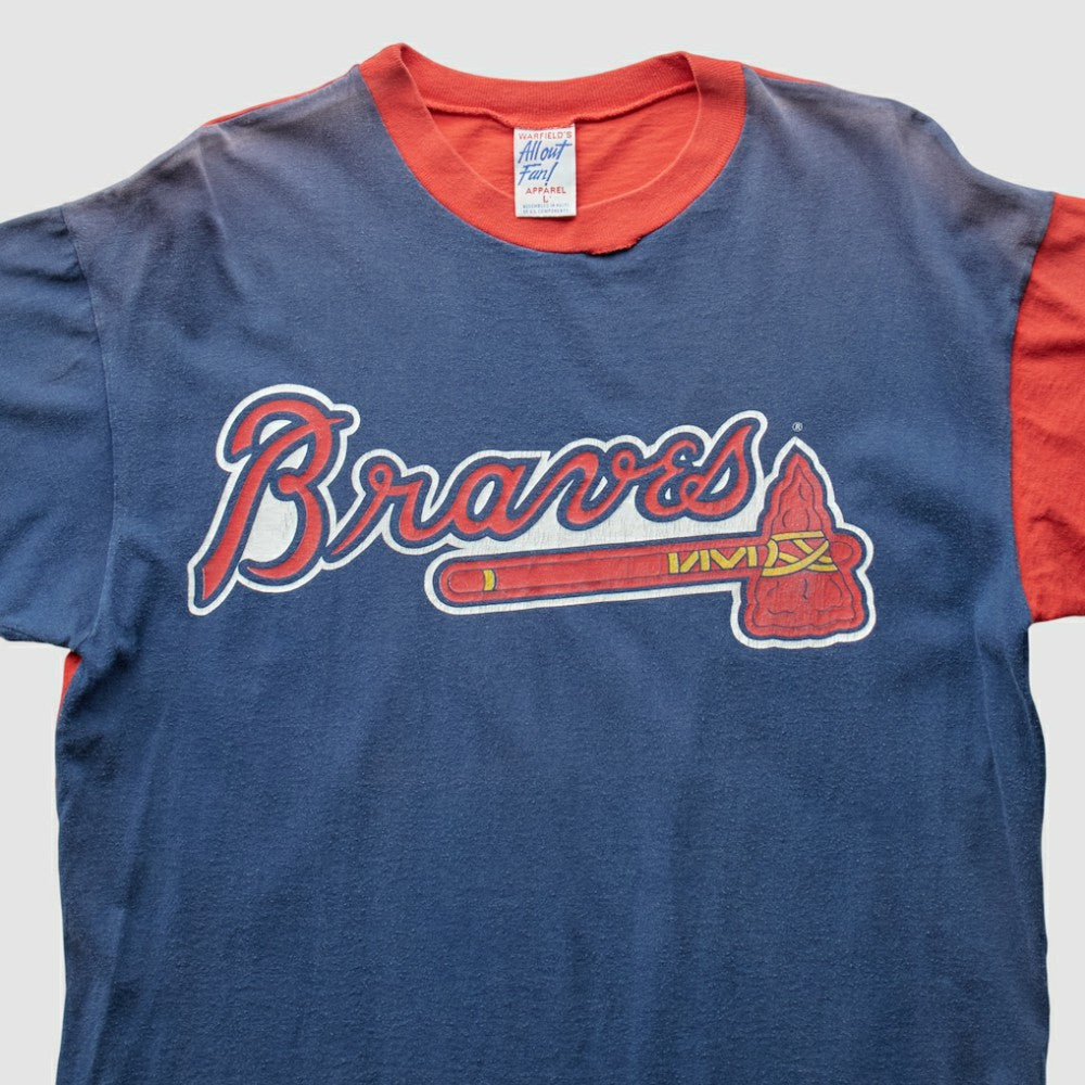 Atlanta Braves All Out Fan! 90s T-Shirt - Blue - S by Fanatics Real Vintage T-shirts