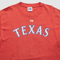 Texas Rangers Majestic 2010 T-Shirt - Red - M by Fanatics Real Vintage T-shirts