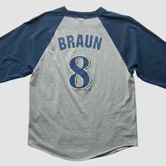 Milwaukee Brewers 2000s T-Shirt - Gray - S by Fanatics Real Vintage T-shirts