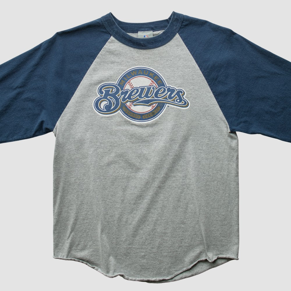 Milwaukee Brewers 2000s T-Shirt - Gray - S by Fanatics Real Vintage T-shirts