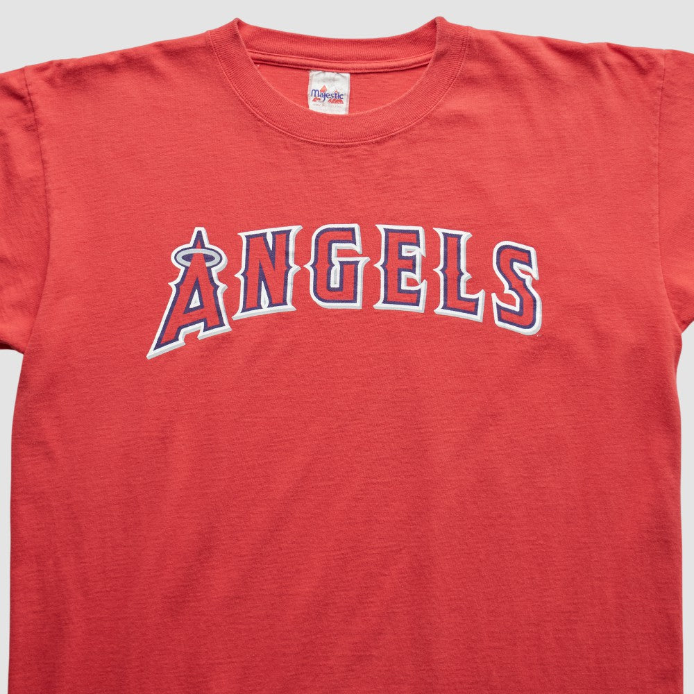 Los Angeles Angels Majestic 2000s T-Shirt - Red - M by Fanatics Real Vintage T-shirts