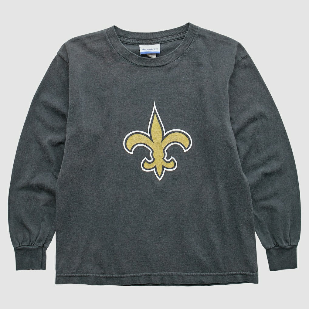New Orleans Saints Reebok 2000s Long Sleeve T-Shirt Black Vintage