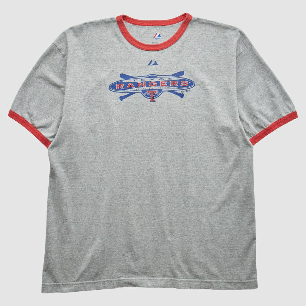 Texas Rangers Majestic 2010 T-Shirt - Heather Gray - XL by Fanatics Real Vintage T-shirts