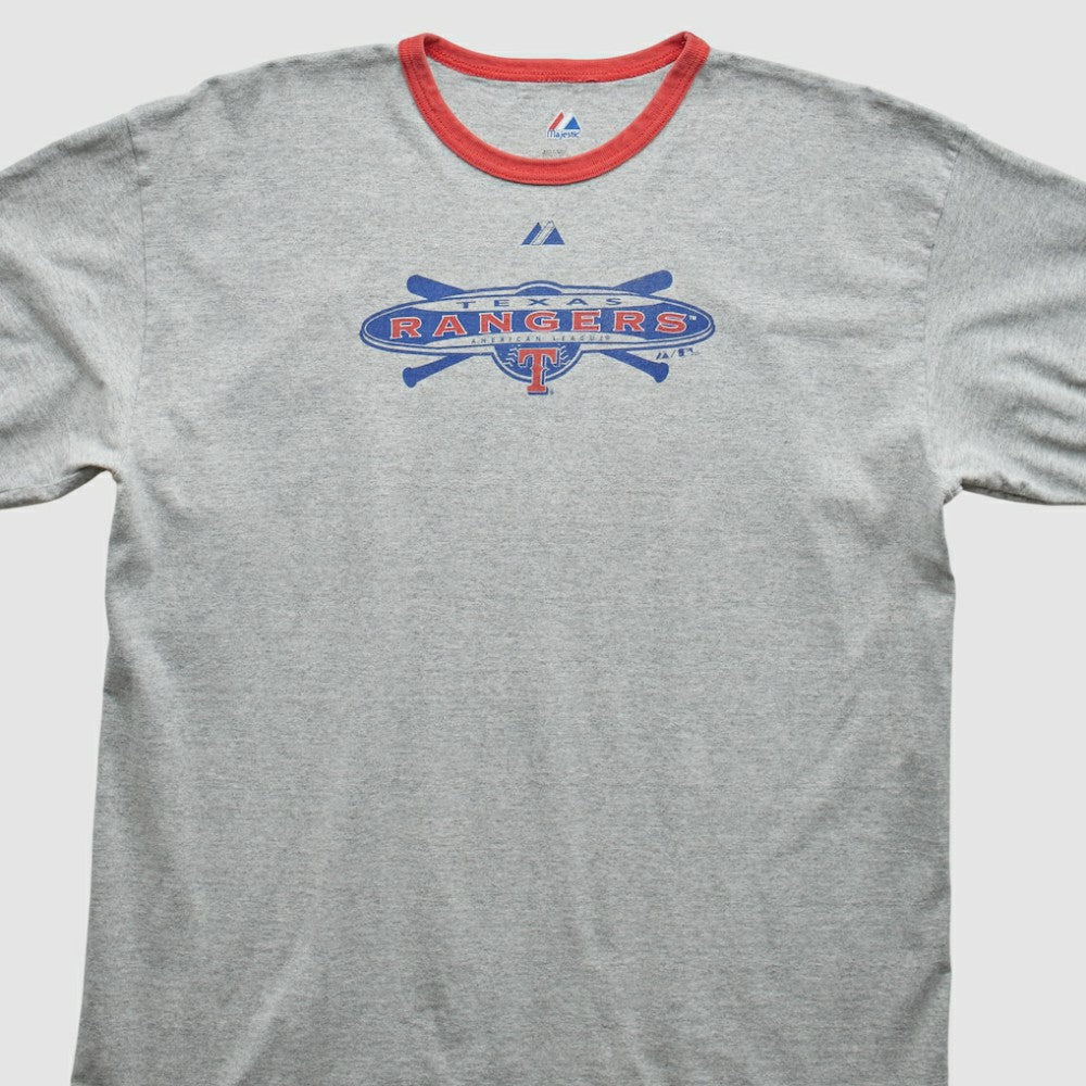 Texas Rangers Majestic 2010 T-Shirt - Heather Gray - XL by Fanatics Real Vintage T-shirts