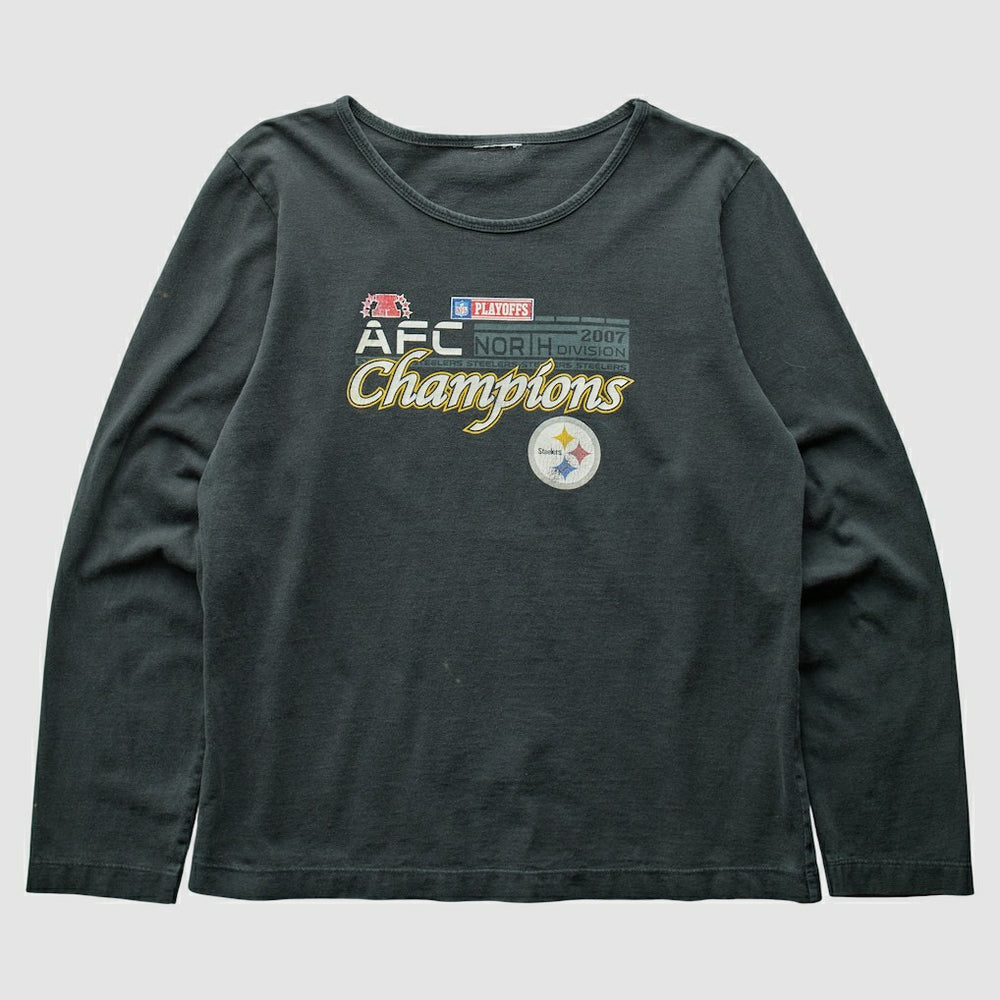 Pittsburgh Steelers 2007 T-Shirt Black Vintage
