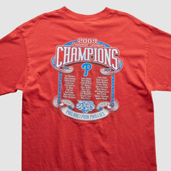 Philadelphia Phillies Majestic 2009 T-Shirt - Red - M by Fanatics Real Vintage T-shirts