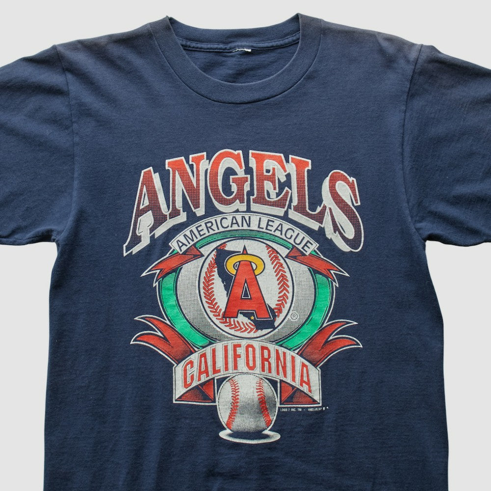 Los Angeles Angels Logo 7 1992 T-Shirt - Navy - S by Fanatics Real Vintage T-shirts