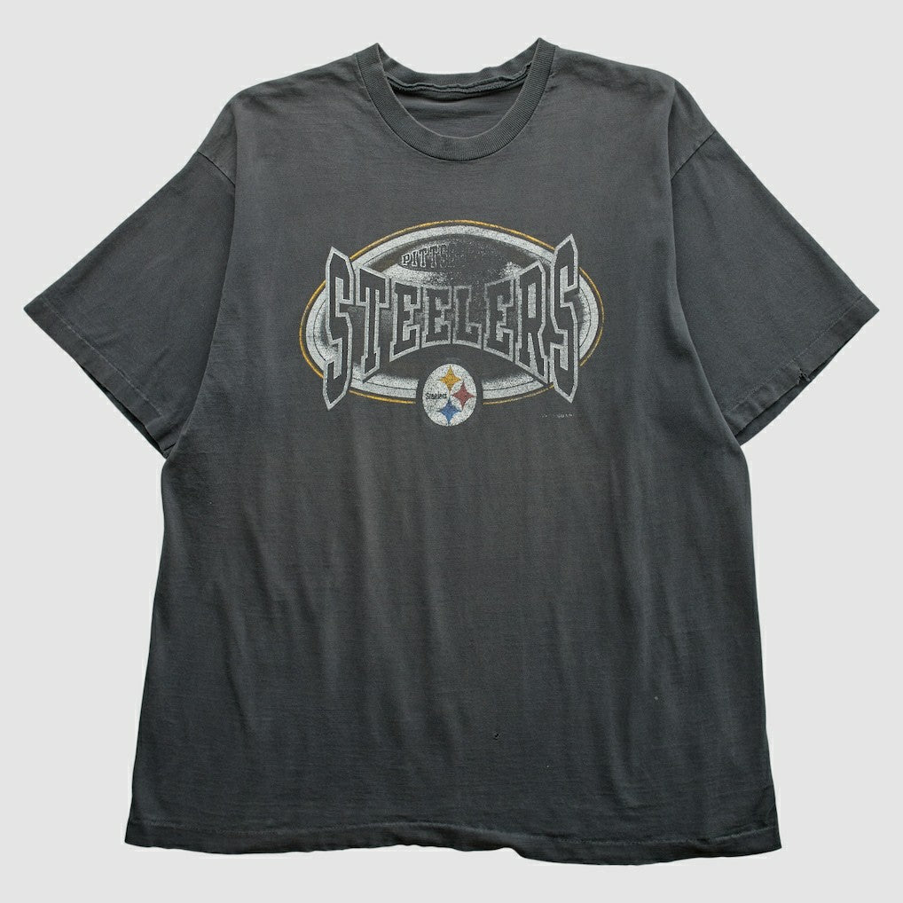Pittsburgh Steelers 90s T-Shirt Gray Vintage
