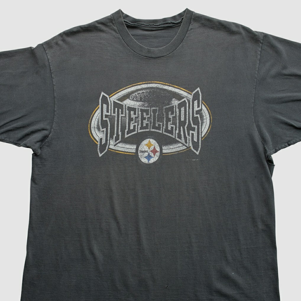 Pittsburgh Steelers 90s T-Shirt Gray Vintage