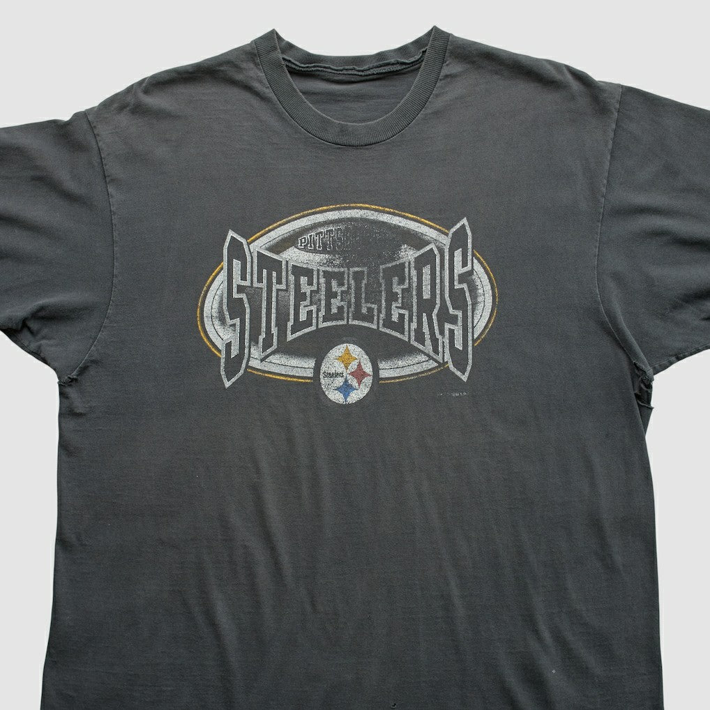 Pittsburgh Steelers 90s T-Shirt Gray Vintage