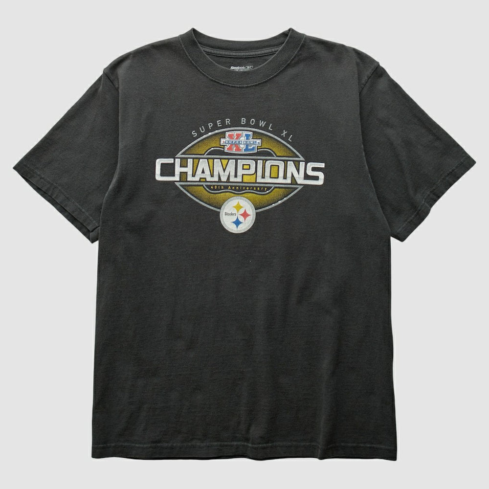Pittsburgh Steelers Reebok 2006 T-Shirt Black Vintage