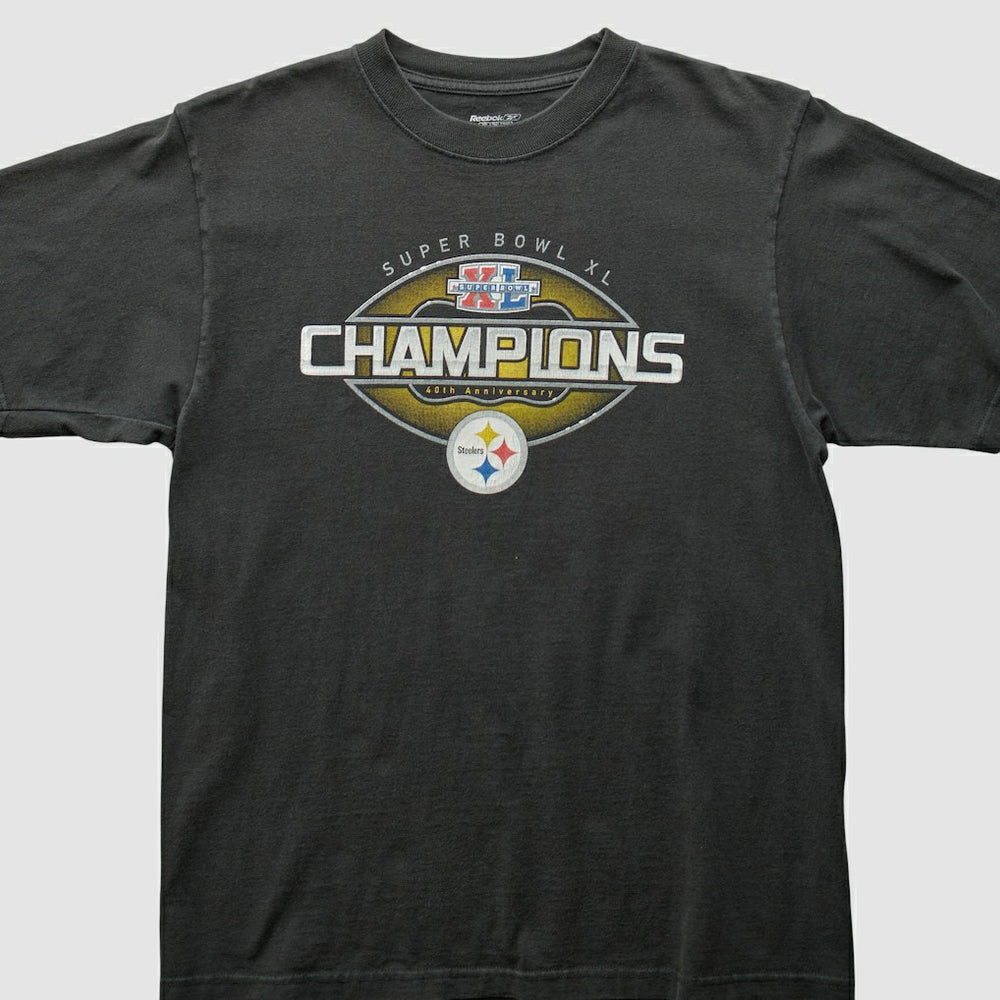 Pittsburgh Steelers Reebok 2006 T-Shirt Black Vintage