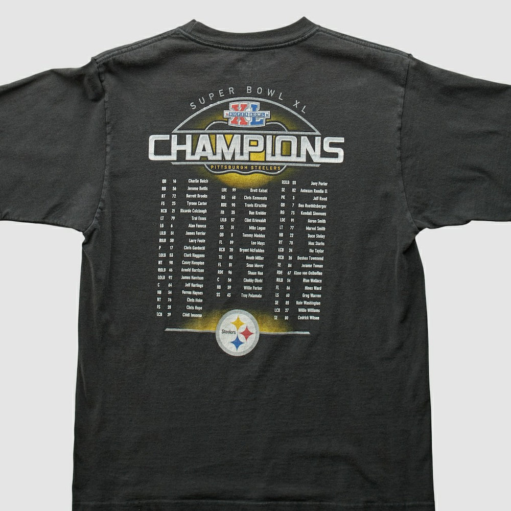 Pittsburgh Steelers Reebok 2006 T-Shirt Black Vintage