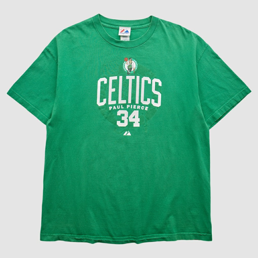 Boston Celtics Majestic 2000s T-Shirt Green Vintage