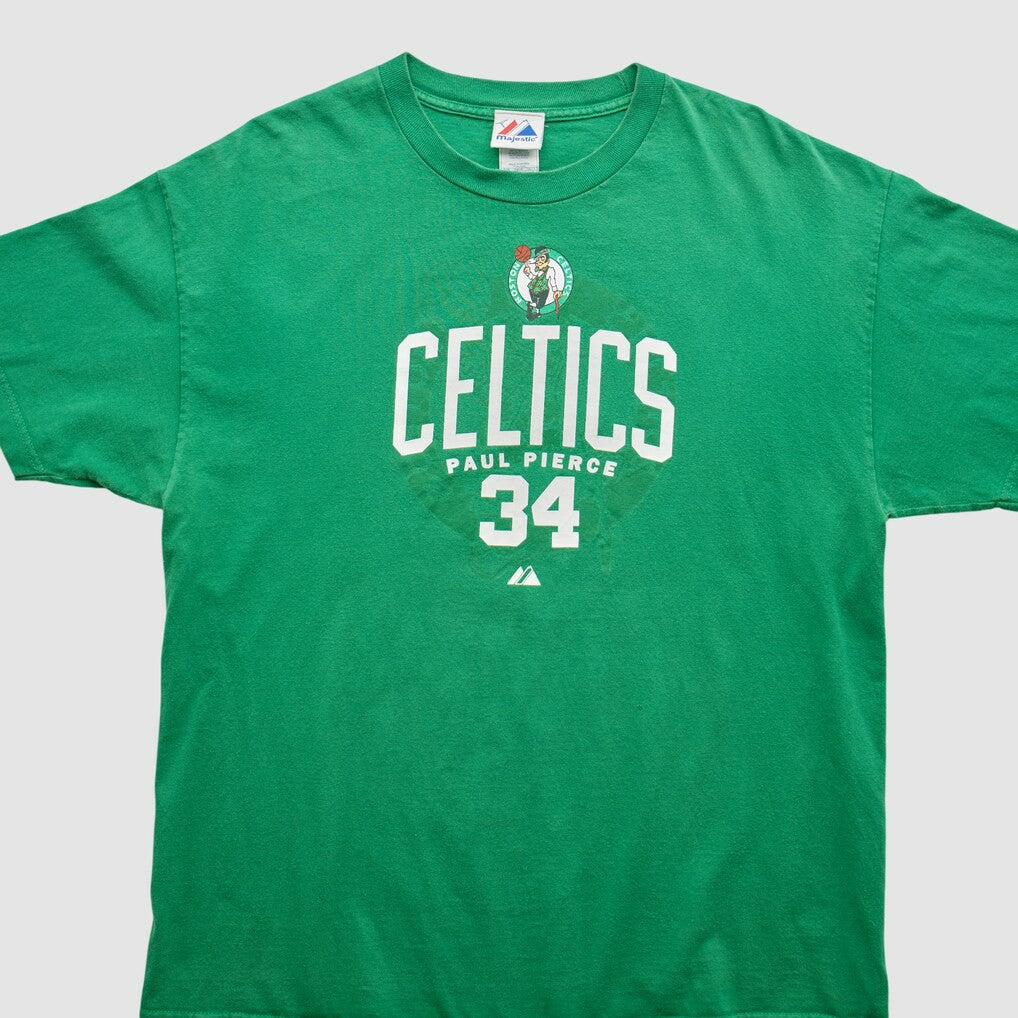 Boston Celtics Majestic 2000s T-Shirt Green Vintage