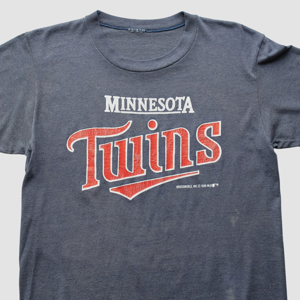 Minnesota Twins 1988 T-Shirt - Gray - XS by Fanatics Real Vintage T-shirts