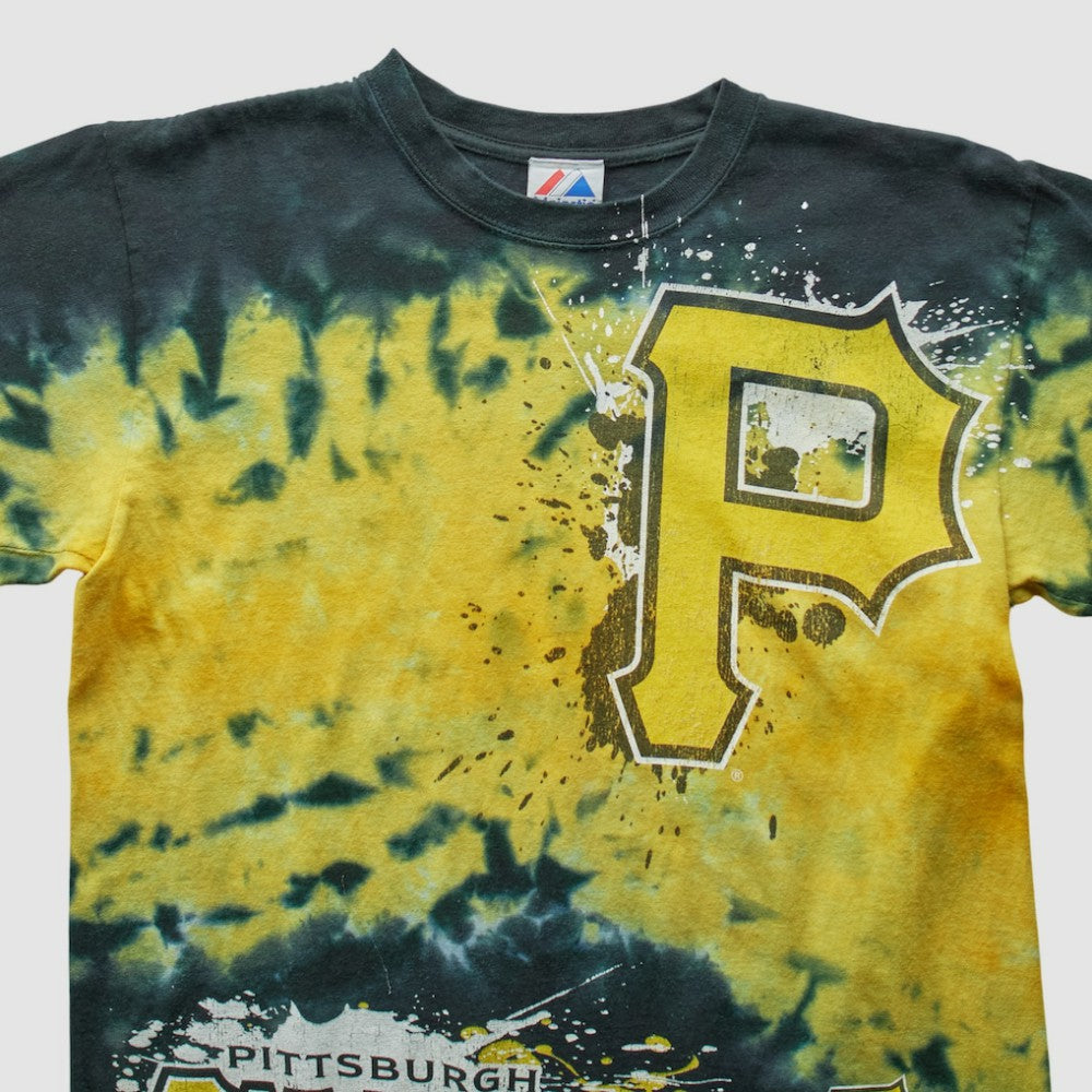 Pittsburgh Pirates Majestic 2000s T-Shirt - Yellow - S by Fanatics Real Vintage T-shirts