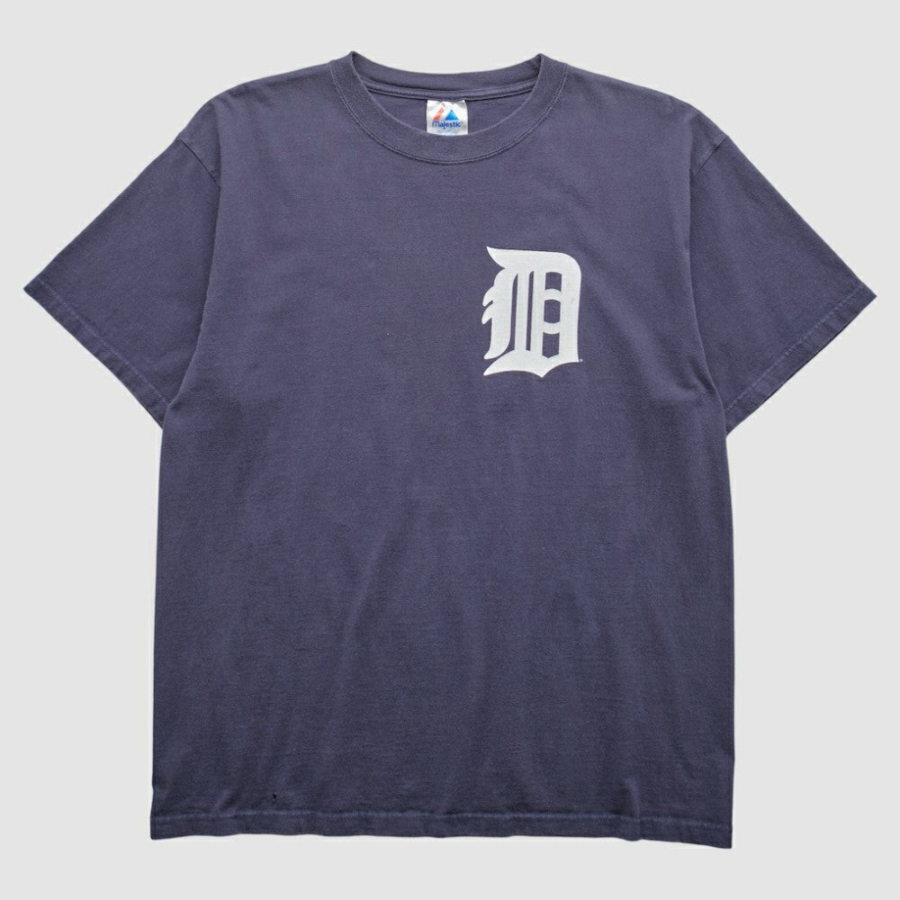 Detroit Tigers Majestic 2000s T-Shirt - Navy - L by Fanatics Real Vintage T-shirts