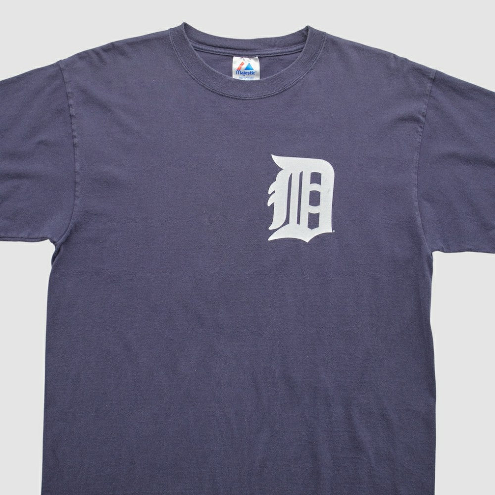 Detroit Tigers Majestic 2000s T-Shirt - Navy - L by Fanatics Real Vintage T-shirts
