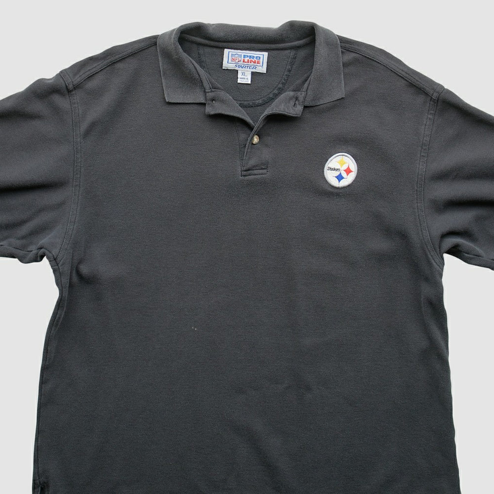 Pittsburgh Steelers Starter 90s Polo Black Vintage