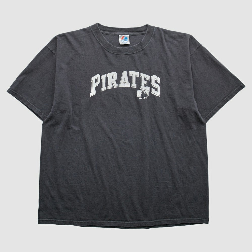 Pittsburgh Pirates Majestic 2000s T-Shirt - Gray - 2XL by Fanatics Real Vintage T-shirts