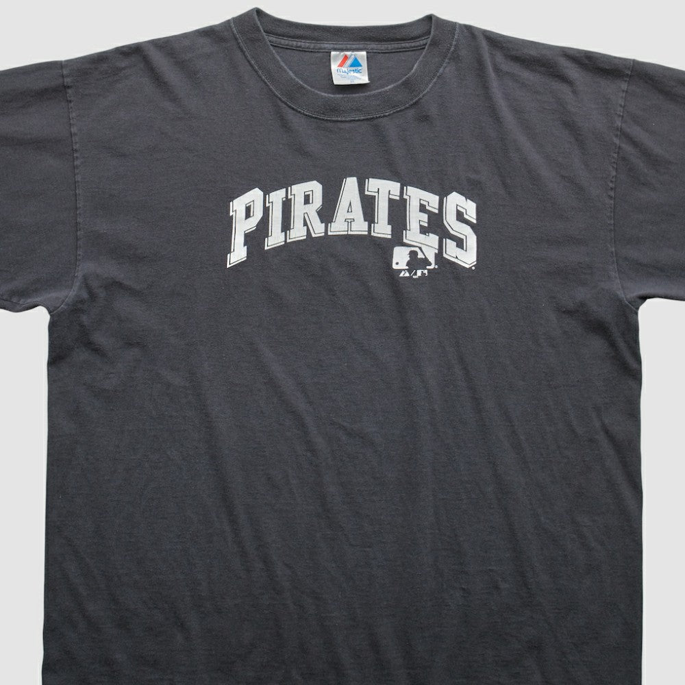 Pittsburgh Pirates Majestic 2000s T-Shirt - Gray - 2XL by Fanatics Real Vintage T-shirts