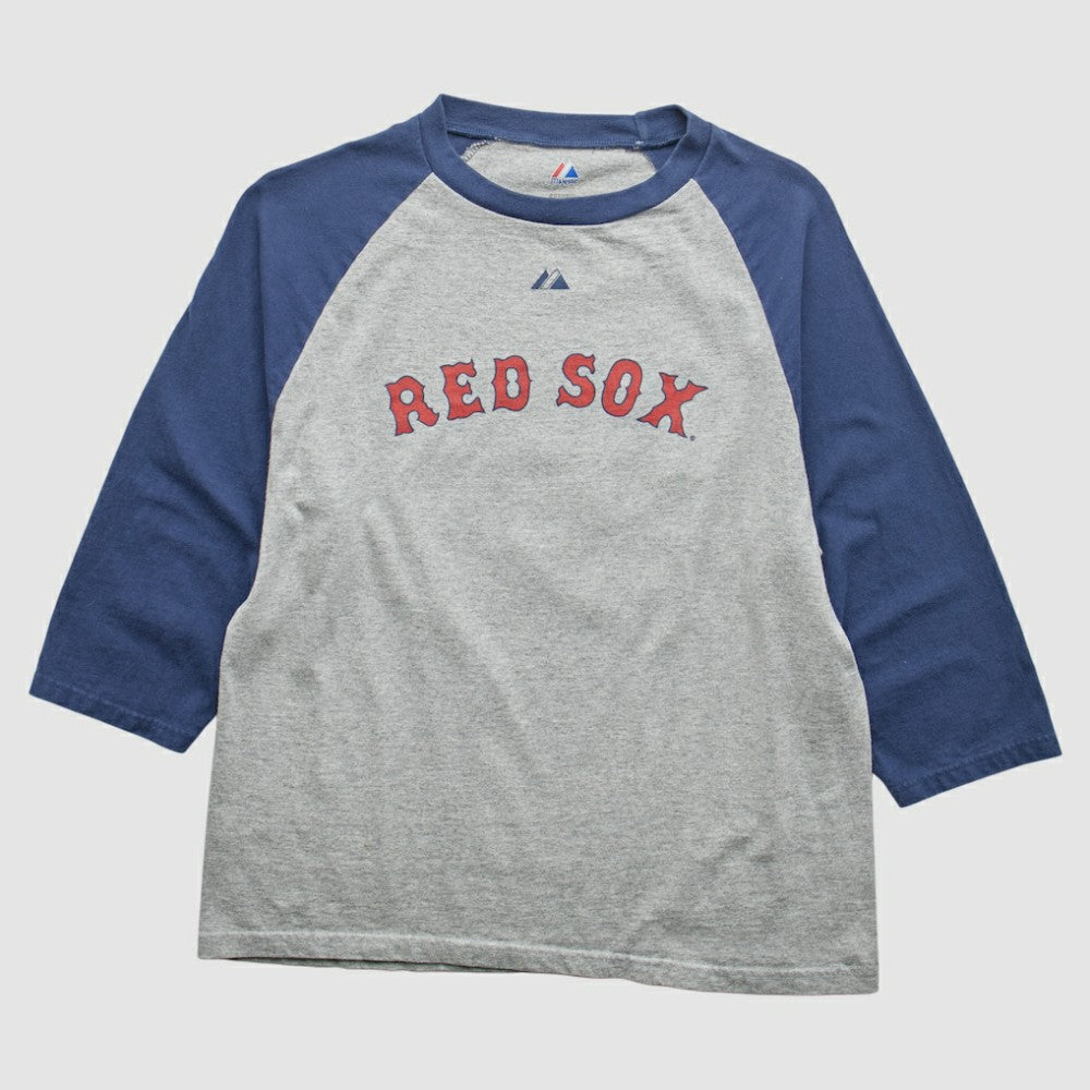 Boston Red Sox Majestic 2000s T-Shirt - Gray - S by Fanatics Real Vintage T-shirts