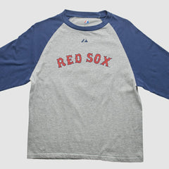 Boston Red Sox Majestic 2000s T-Shirt - Gray - S by Fanatics Real Vintage T-shirts