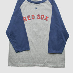 Boston Red Sox Majestic 2000s T-Shirt - Gray - S by Fanatics Real Vintage T-shirts