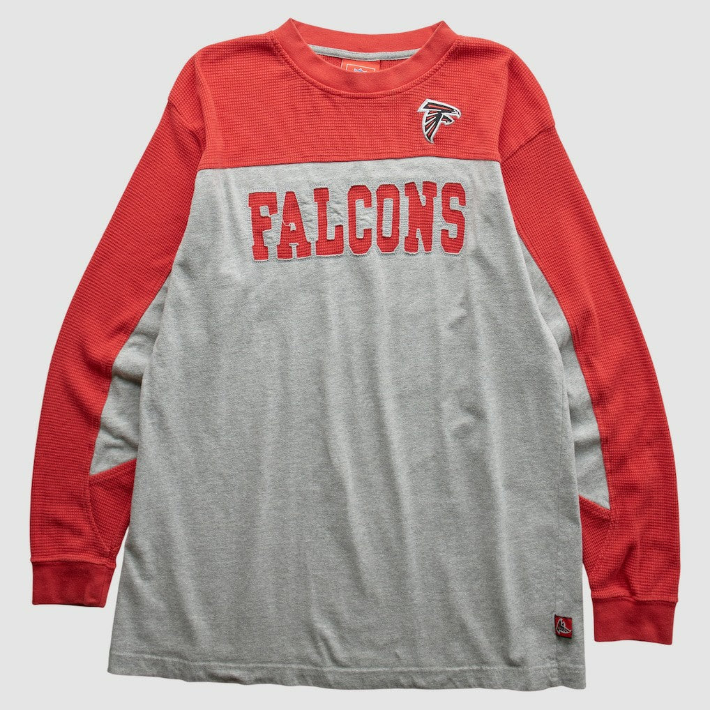 Atlanta Falcons NFL 2000s Long Sleeve T-Shirt Gray Vintage