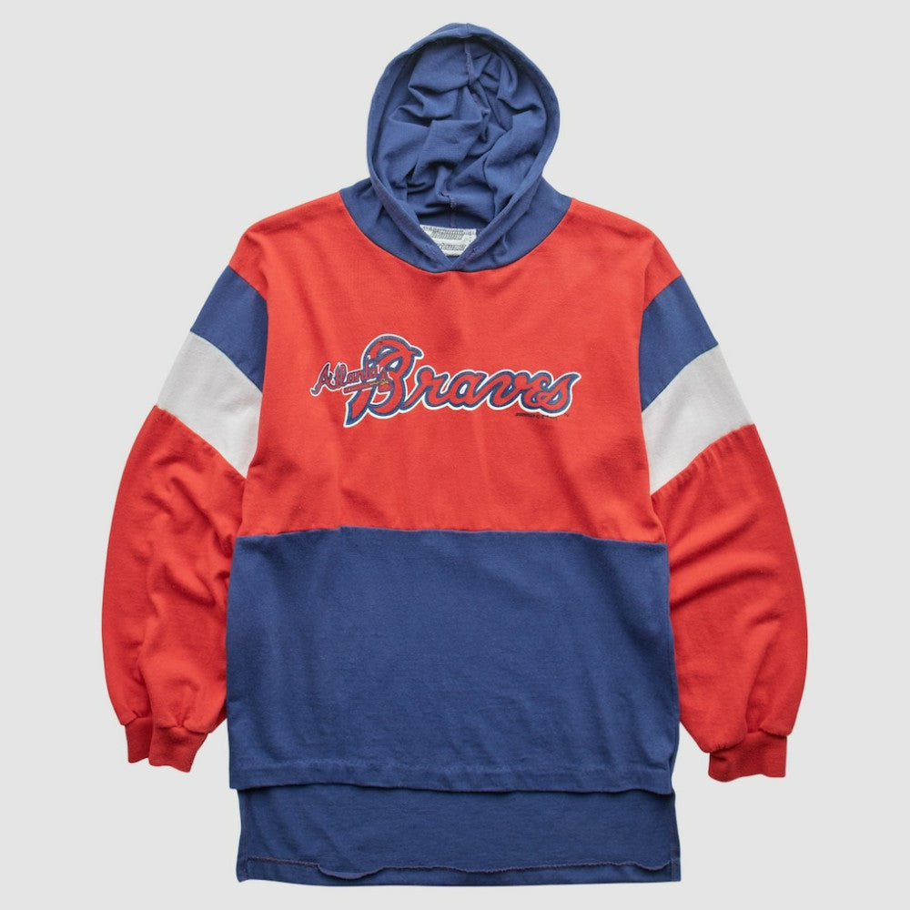 Atlanta Braves 1992 Pullover Sweatshirt - Red - XXS by Fanatics Real Vintage Pullover