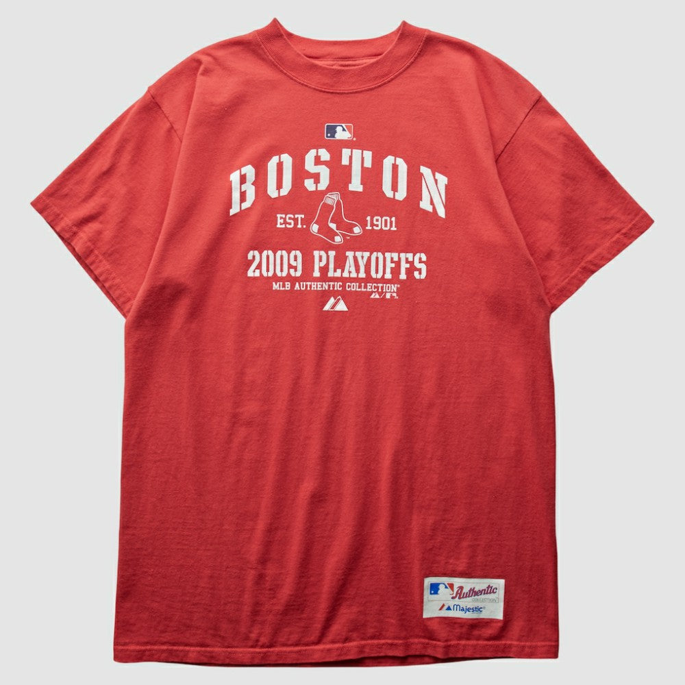 Boston Red Sox Majestic 2000s T-Shirt - Red - L by Fanatics Real Vintage T-shirts
